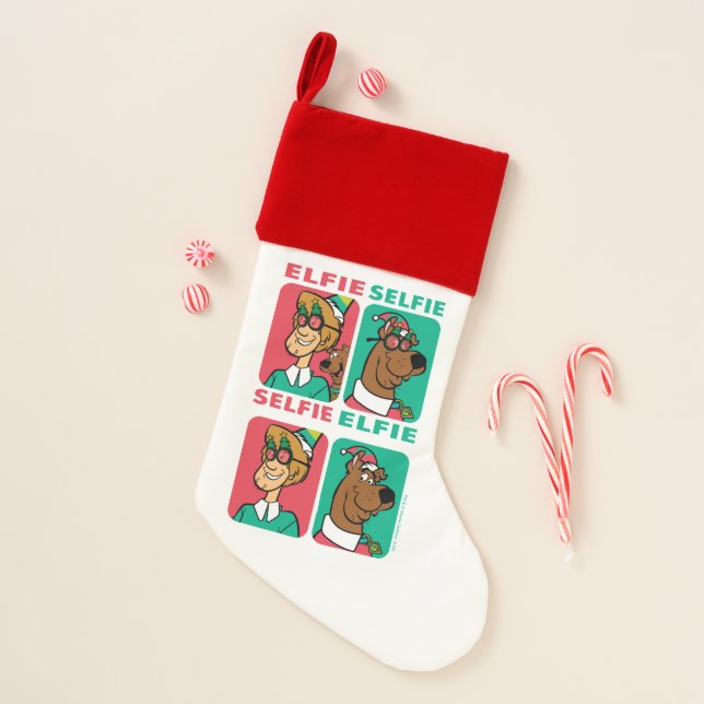 Scooby-Doo & Shaggy "Elfie Selfie" Christmas Stocking (Front)