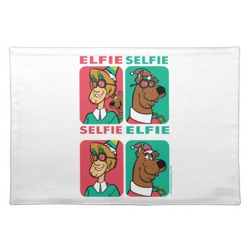 Scooby_Doo  Shaggy Elfie Selfie Cloth Placemat