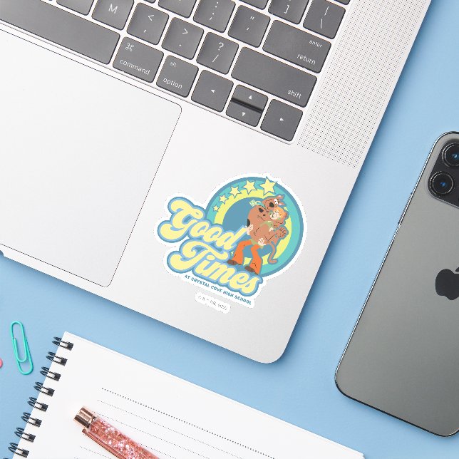 Scooby-Doo & Shaggy Good Times at Crystal Cove HS Sticker (Laptop w/ iPhone)