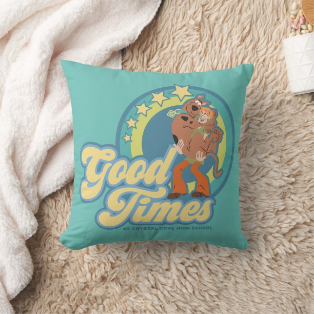 Scooby-Doo & Shaggy Good Times at Crystal Cove HS Throw Pillow (Blanket)