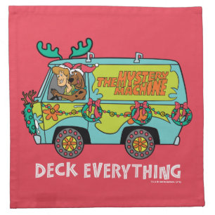 Scooby-Doo & Shaggy In The Holiday Mystery Machine Cloth Napkin