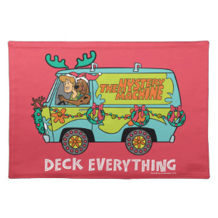 Scooby-Doo & Shaggy In The Holiday Mystery Machine Cloth Placemat