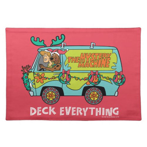 Scooby_Doo  Shaggy In The Holiday Mystery Machine Cloth Placemat