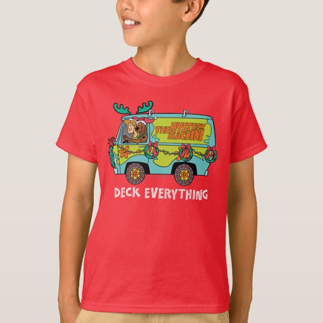 Scooby-Doo & Shaggy In The Holiday Mystery Machine T-Shirt (Front)