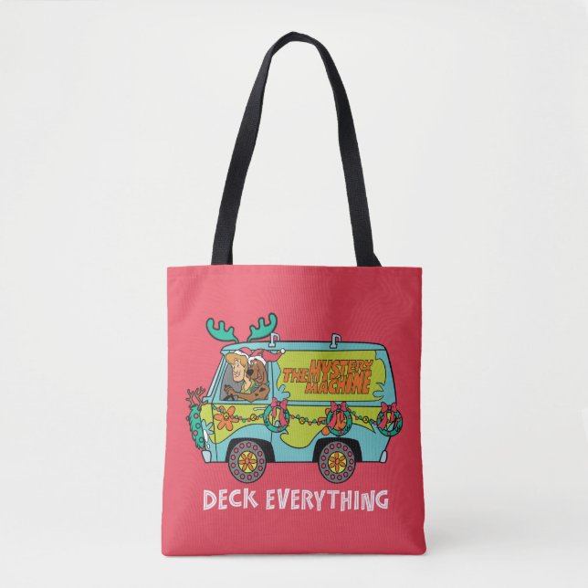 Scooby-Doo & Shaggy In The Holiday Mystery Machine Tote Bag (Front)