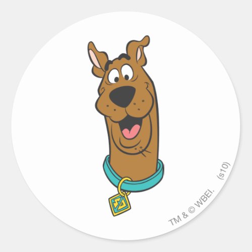 Scooby_Doo Smiling Face Classic Round Sticker