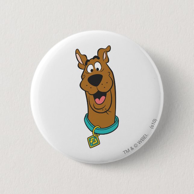 Scooby-Doo Smiling Face Pinback Button (Front)