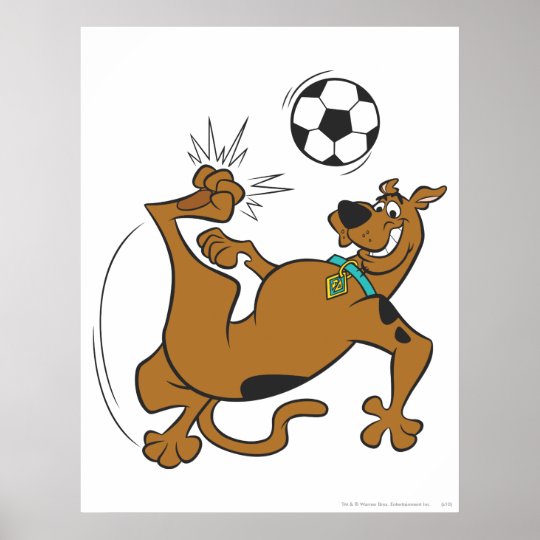 Scooby-Doo Soccer Overhead Kick Poster | Zazzle.com