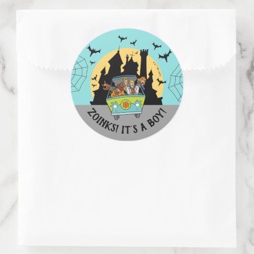 Scooby_Doo Spooktacular Halloween Baby Shower Classic Round Sticker