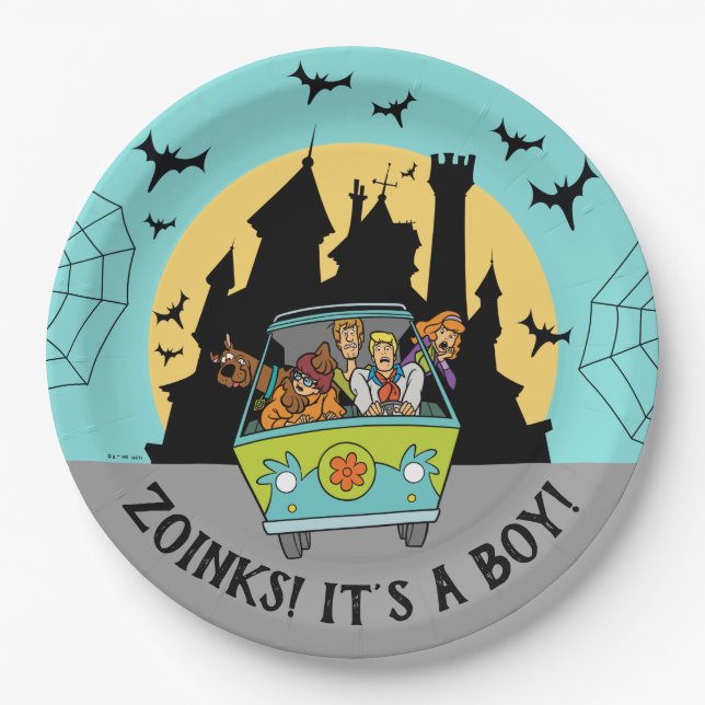 Scooby-Doo Spooktacular Halloween Baby Shower Paper Plates (Front)