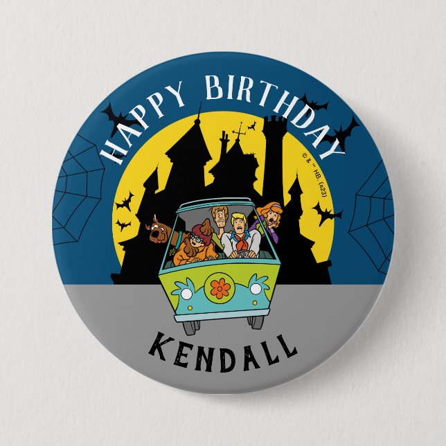 Scooby-Doo Spooktacular Halloween Birthday Button (Front)