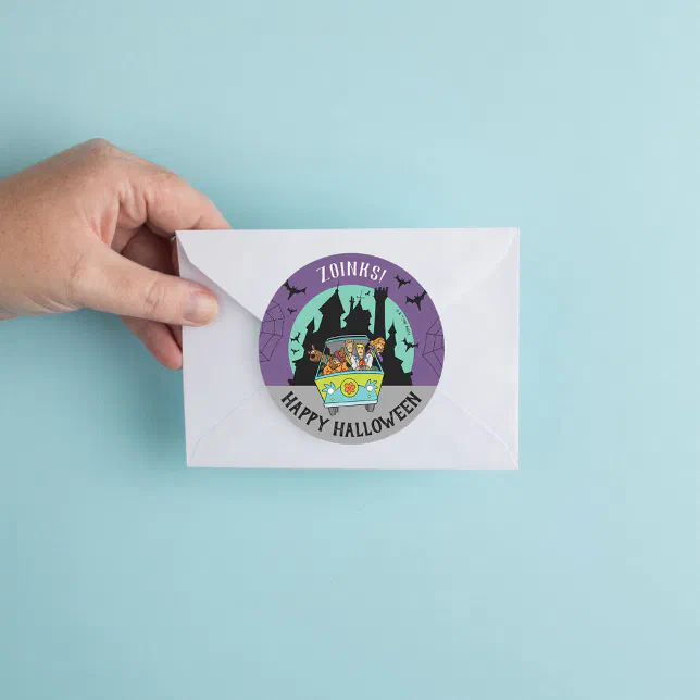 Scooby-Doo Spooktacular Halloween Party Classic Round Sticker | Zazzle