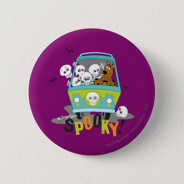 Scooby-Doo Spooky Mystery Machine Button (Front)