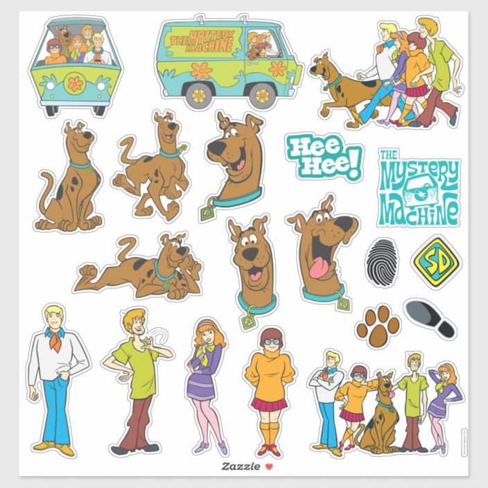 Scooby Doo Sticker Set | Zazzle.com