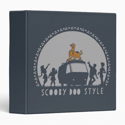 Scooby_Doo Style Tribal Van Silhouette 3 Ring Binder