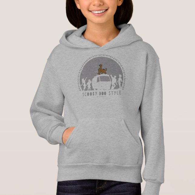 Scooby-Doo Style Tribal Van Silhouette Hoodie (Front)