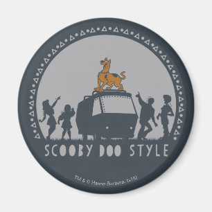 Scooby-Doo Style Tribal Van Silhouette Magnet