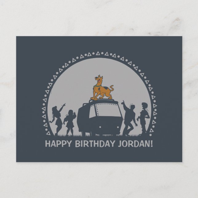 Scooby-Doo Style Tribal Van Silhouette Postcard (Front)