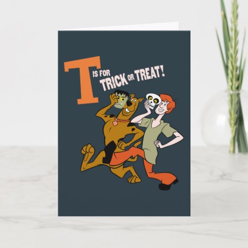 Scooby_Doo  T is for Trick or Treat Card