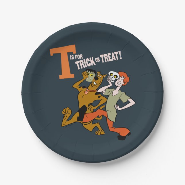 Scooby-Doo | T is for Trick or Treat Paper Plates (Front)