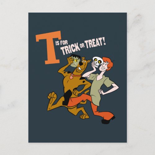 Scooby_Doo  T is for Trick or Treat Postcard