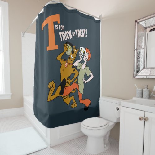 Scooby_Doo  T is for Trick or Treat Shower Curtain