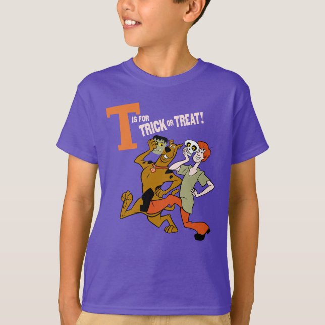 Scooby-Doo | T is for Trick or Treat T-Shirt (Front)
