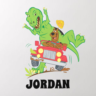 Scooby-Doo T-Rex Attack Add Your Name Wall Decal