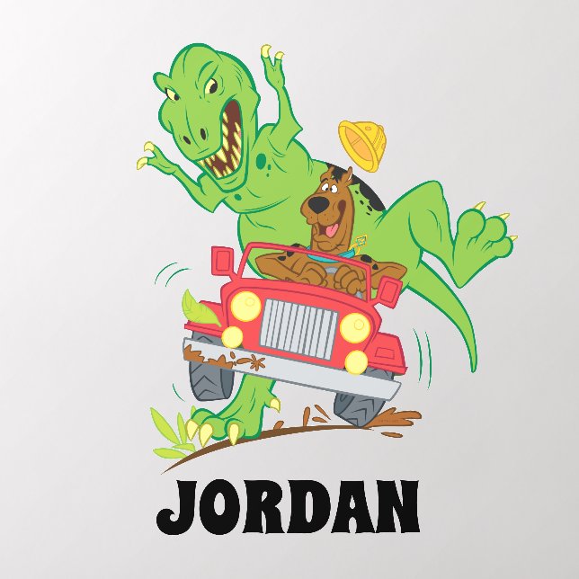 Scooby-Doo T-Rex Attack | Add Your Name Wall Decal (Insitu 2)
