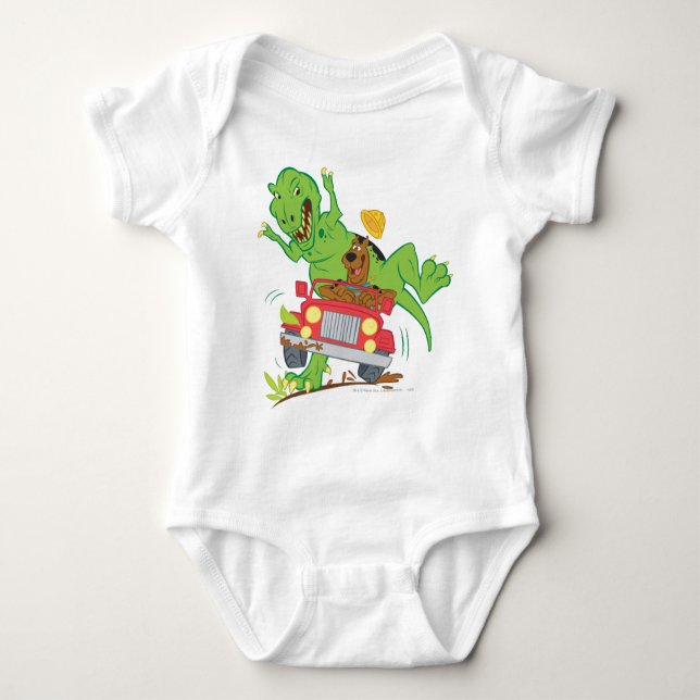 Scooby-Doo T-Rex Attack Baby Bodysuit (Front)