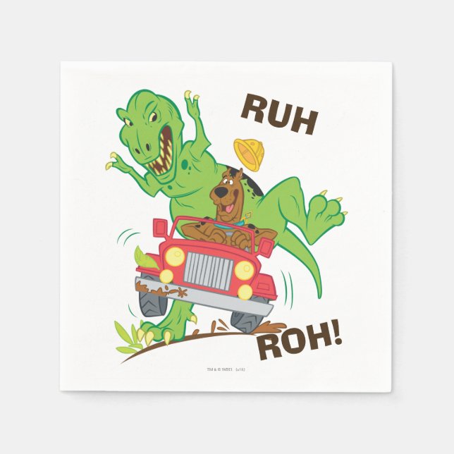 Scooby-Doo T-Rex Attack Napkins (Front)
