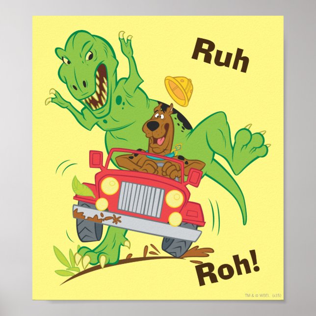 Scooby-Doo T-Rex Attack Poster (Front)