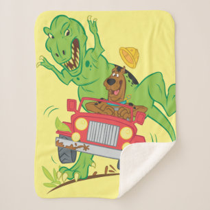 Scooby-Doo T-Rex Attack Sherpa Blanket