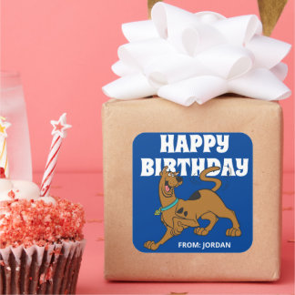 Scooby-Doo Tail Wag | Happy Birthday Square Sticker