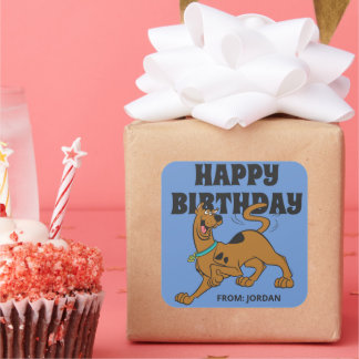 Scooby-Doo Tail Wag | Happy Birthday Square Sticker