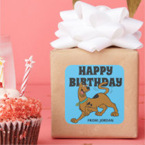 Scooby-Doo Tail Wag | Happy Birthday Square Sticker