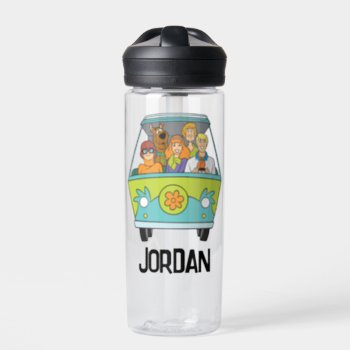 Scooby-doo & The Gang Mystery Mach | Add Your Name Water Bottle by scoobydoo at Zazzle