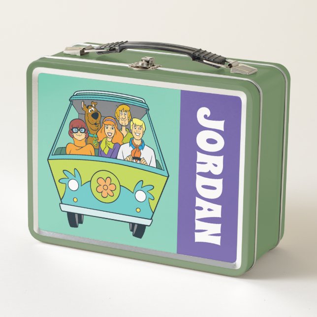 Scooby-Doo & The Gang Mystery Machine | Add Name Metal Lunch Box (Front)