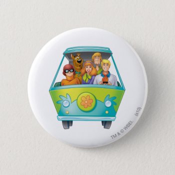 Scooby-doo & The Gang Mystery Machine Airbrush Pinback Button by scoobydoo at Zazzle