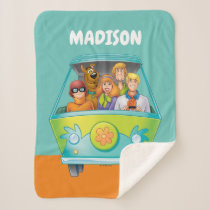 Scooby-Doo & The Gang Mystery Machine Airbrush Sherpa Blanket