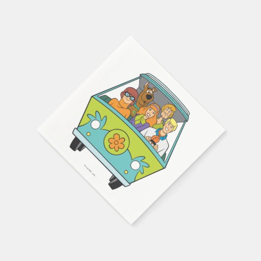 Scooby Doo And The Gang Mystery Machine Paper Napkins Zazzle