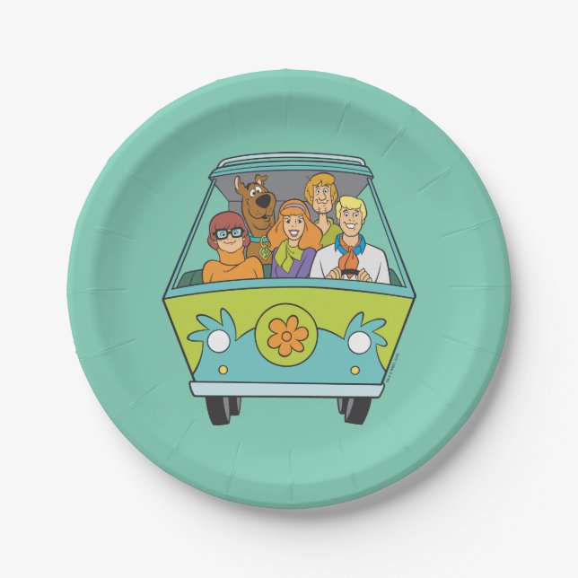 Scooby-Doo & The Gang Mystery Machine Paper Plates (Front)