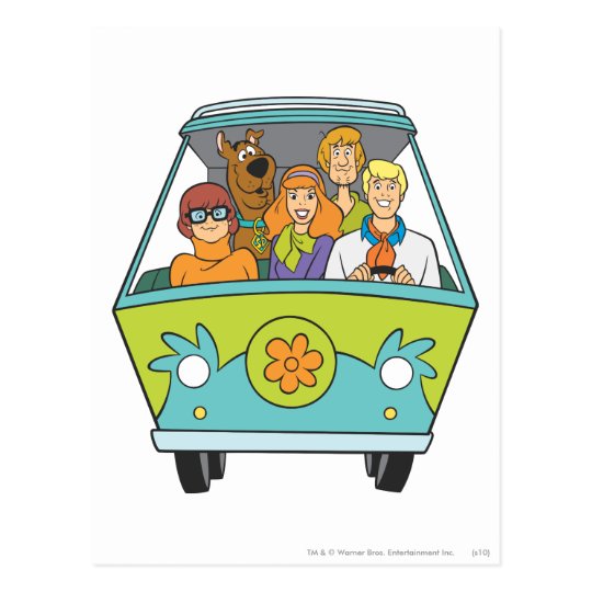 Scooby-Doo & The Gang Mystery Machine Postcard | Zazzle.com