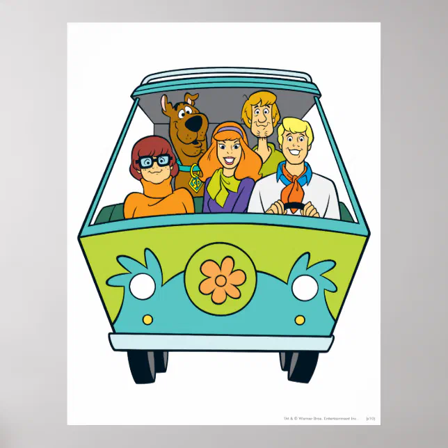 Scooby Doo And The Gang Mystery Machine Poster Zazzle 8040