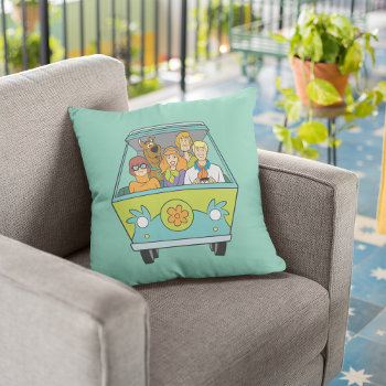 Scooby-doo & The Gang Mystery Machine Throw Pillow by scoobydoo at Zazzle