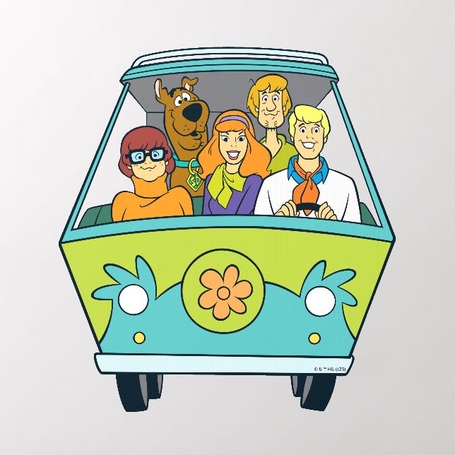 Scooby-Doo & The Gang Mystery Machine Wall Decal (Insitu 2)