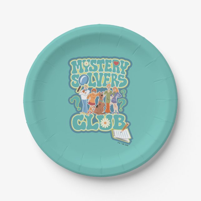 Scooby-Doo & the Gang "Mystery Solvers Club" Paper Plates (Front)