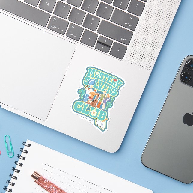 Scooby-Doo & the Gang "Mystery Solvers Club" Sticker (Laptop w/ iPhone)