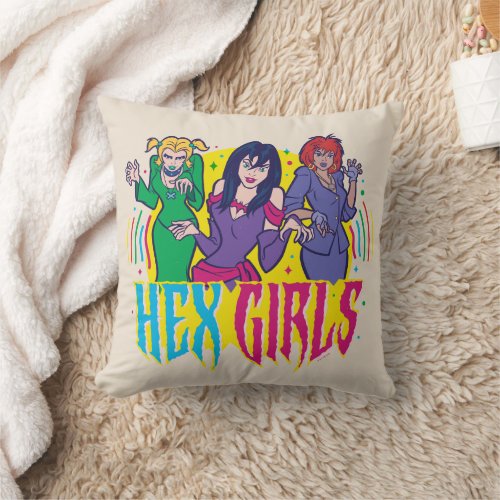 Scooby_Doo  The Hex Girls Throw Pillow