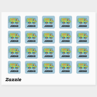 Scooby-Doo | The Mystery Machine | Add Your Name Square Sticker